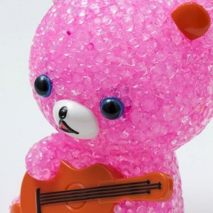 Фигурка светящаяся RISALUX «Мишка», LED-ночник, RGB, от батареек 3xLR44, 10x10x15.5 см, МИКС