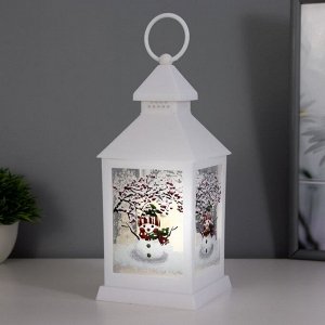Фигурка светящаяся RISALUX «Рождественский фонарь», LED-ночник, 1 Вт, 3xAАА, белый, 10.5x10.5x25 см