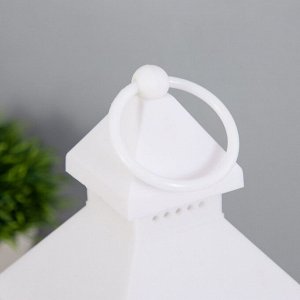 Фигурка светящаяся RISALUX «Рождественский фонарь», LED-ночник, 1 Вт, 3xAАА, белый, 10.5x10.5x25 см