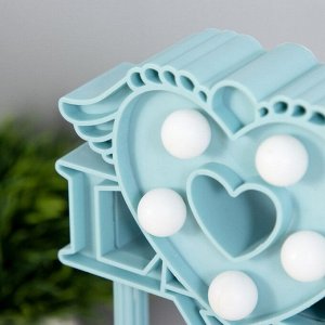 Фигурка светящаяся RISALUX «Снежный шар», музыкальный, 5xLED, от батареек 3xААА, голубой, 6.5x11x21 см