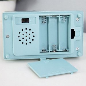Фигурка светящаяся RISALUX «Снежный шар», музыкальный, 5xLED, от батареек 3xААА, голубой, 6.5x11x21 см