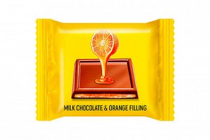 «O'Zera», молочный шоколад Milk & Orange filling с желейной апельсиновой начинкой (коробка 1,2 кг)
