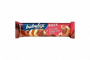 «BabyFox», вафельный батончик Roxy Шоколад/фундучная паста, 18,2 г (упаковка 24 шт.)