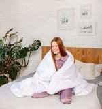 ОДЕЯЛО ЗИМНЕЕ ЛЮКС УЛЬТРА БЕЛОСНЕЖНОЕ 1.5сп(142*205)