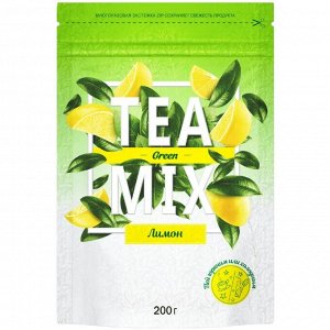 Чай ZIP растворимый гранулированный TEAMIX Лимон-зеленый 200гр.