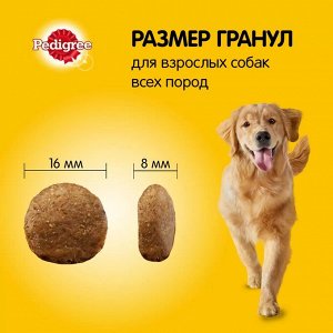 Сухой корм для собак Pedigree все породы, говядина, 13кг