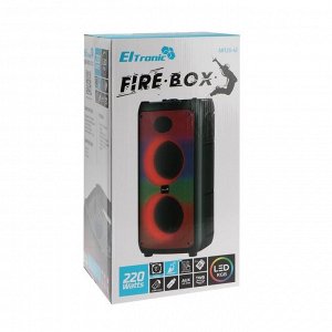 Портативная колонка Eltronic Fire Box 220, 220/22 Вт, 4000мАч,FM,BT, microSD,AUX, подсветка