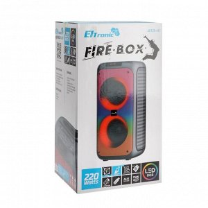 Портативная колонка Eltronic Fire Box 220, 22Вт, 4000мАч, FM, BT,microSD,AUX,TWS, подсветка
