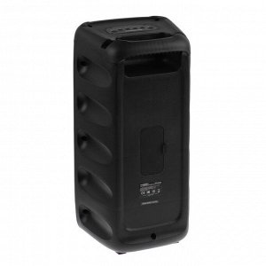 Портативная колонка Soundmax SM-PS5070B, 40Вт, 2400мАч, FM, BT, USB, TWS, подсветка, черная