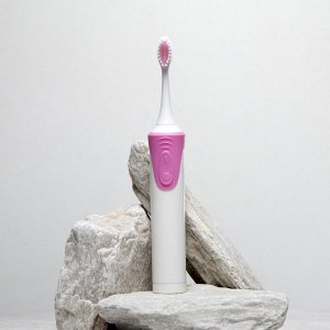 Электрическая зубная щётка Luazon LP-009, вибрационная, 8500 дв/мин, 4 насадки, 2хАА,розовая