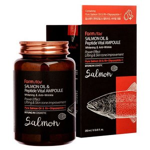 Farm Stay Сыворотка с лососевым маслом и пептидами FarmStay Salmon Oil &amp; Peptide Vital Ampoule, 250мл