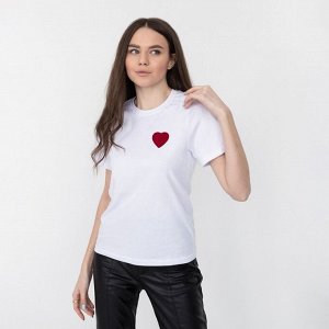 Термоаппликация «Сердце мягкое», 8 ? 8 см, цвет красный