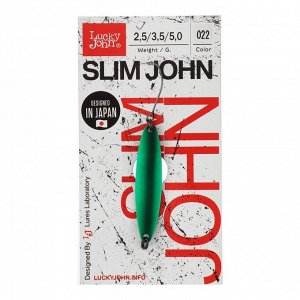 Блесна колеблющаяся Lucky John SLIM JOHN, 3.7 см, 2.5 г, цвет 022