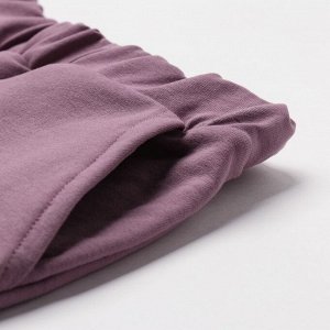 Костюм для девочки (футболка, шорты) MINAKU цвет бежевый/ пыльно-сиреневый, рост