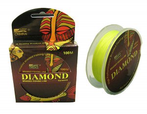 Шнур плетеный CAIMAN Diamond (желтый) 0,14*100м *