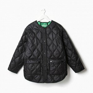 Куртка стёганая женская демисезонная MIST Oversize, чёрная