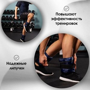 Утяжелители ONLYTOP, со сменным весом, 2 шт. x 2 кг, цвет МИКС