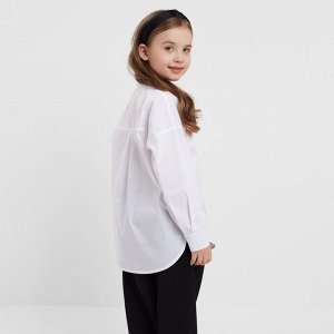 Рубашка для девочки MINAKU цвет белый, рост 134 см