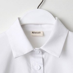 Рубашка для девочки MINAKU цвет белый, рост
