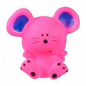 Резиновая игрушка для ванны «Мышонок», 9 см, с пищалкой, цвет МИКС, Крошка Я