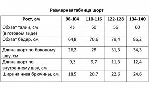 Шорты детские KAFTAN "Basic line", 34 (122-128 см), синий