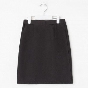 Школьная юбка для девочки, цвет чёрный, рост 146