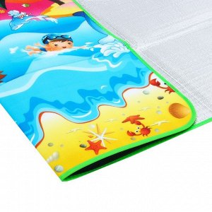 Игровой коврик для детей на фольгированной основе «Морское путешествие», размер 180х150x0, 5 см, Крошка Я