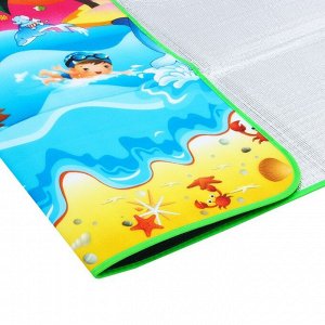 Игровой коврик для детей на фольгированной основе «Морской мир», размер 180х150x0,5 см, Крошка Я