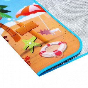 Игровой коврик для детей на фольгированной основе «Солнечный пляж», размер 177х145x0,5 см, Крошка Я