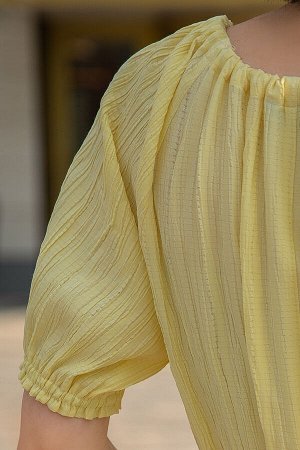 Клио, платье «парашют» из жатой вискозы с оборкой + пояс-резинка