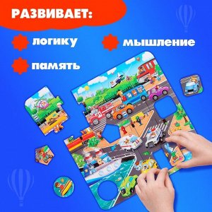 Пазл - сортер «Городские приключения», 12 деталей