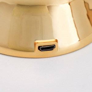 Лава-лампа "Вихрь" LED от батареек 3хАА USB золото 7х7х28см
