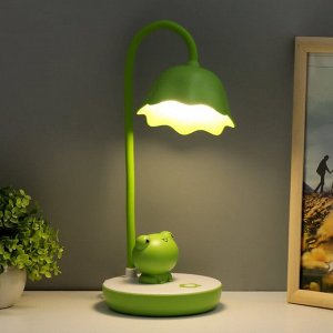 Настольная лампа "Лягушонок" LED 7Вт бело-зеленый 17х14х50 см