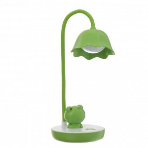 Настольная лампа "Лягушонок" LED 7Вт бело-зеленый 17х14х50 см RISALUX