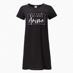 Ohana market Ночная сорочка женская, цвет чёрный/принт