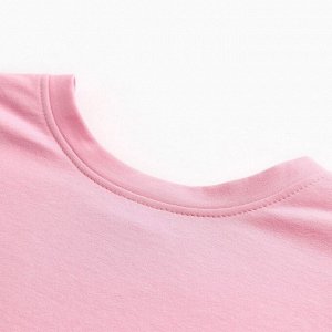 Комплект женский (футболка, шорты) MINAKU: Casual Collection, светло-розовый
