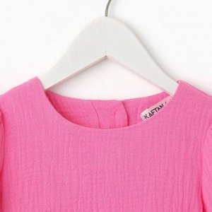 Платье детское с длинным рукавом KAFTAN «Муслин» 30 (98-104 см), розовое