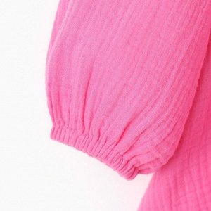 Платье детское с длинным рукавом KAFTAN «Муслин» 30 (98-104 см), розовое