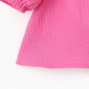 Платье детское с длинным рукавом KAFTAN «Муслин» 30 (98-104 см), розовое