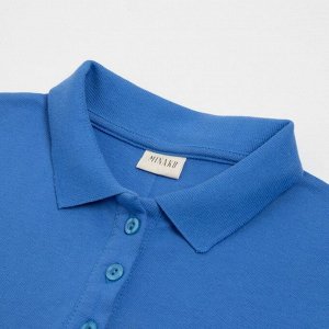 Футболка поло женская MINAKU REGULAR FIT: васильковая