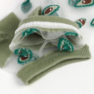 Носки женские "Авокадо", цвет зелёный, размер 23-25 (36-40)