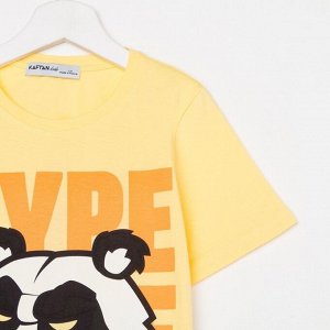 Футболка для мальчика KAFTAN Hype, рост, жёлтая