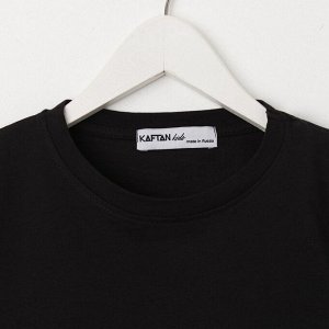 Футболка детская укороченная KAFTAN Basic line 28 (), чёрная