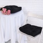 Набор подушек для стула непромокаемых 40х40см 2 шт, черный, файбер,рета хл20%, пэ80%