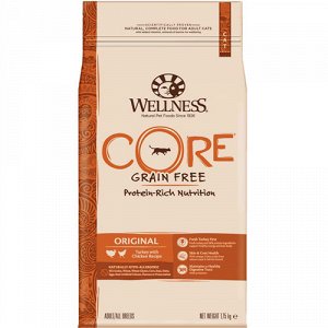 Wellness Core Original Беззерновой корм с индейкой и курицей для кошек