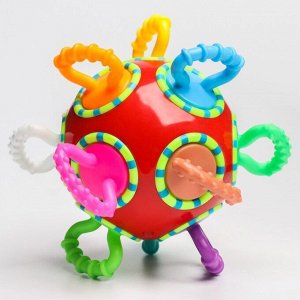 Развивающая игрушка погремушка - трещотка «Шар», цвет МИКС, Крошка Я
