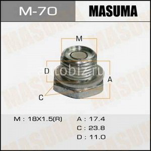 Болт маслосливной A/T С МАГНИТОМ MASUMA  Toyota   ALLEX.NZE124.ZZE124 *