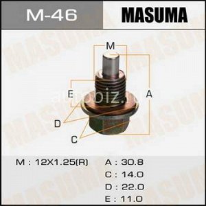 Болт маслосливной С МАГНИТОМ MASUMA  Nissan  12х1.25mm   VG33,VQ35,QG18, SR16, YD22, QR20,25, KA24 *