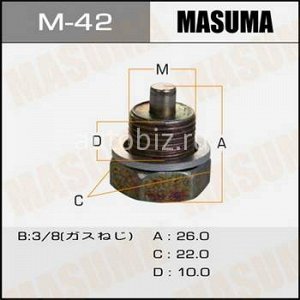 Болт маслосливной С МАГНИТОМ MASUMA  Nissan  3/8 *