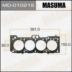 Прокладка Головки блока MASUMA  7A-FE  (1/10) Толщина 0,45 мм *